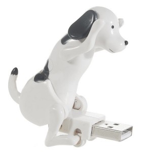 USB antistresový pes (čierno biely)