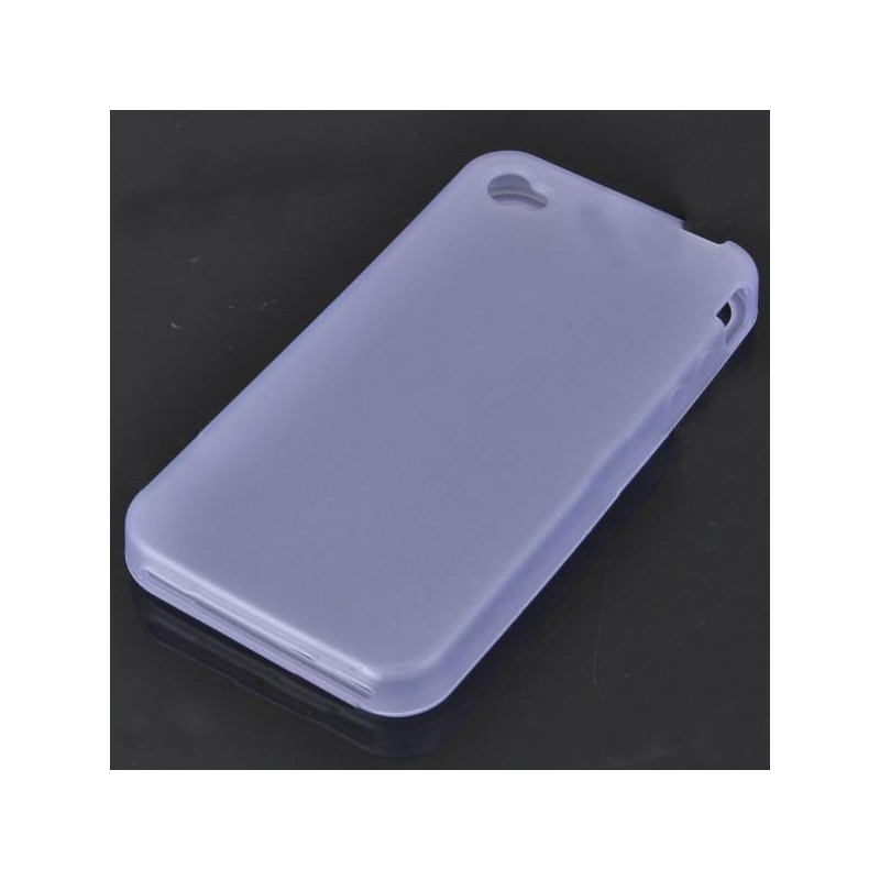 Ochranné silikónové puzdro pre iPhone 4 - priehľadná modrá