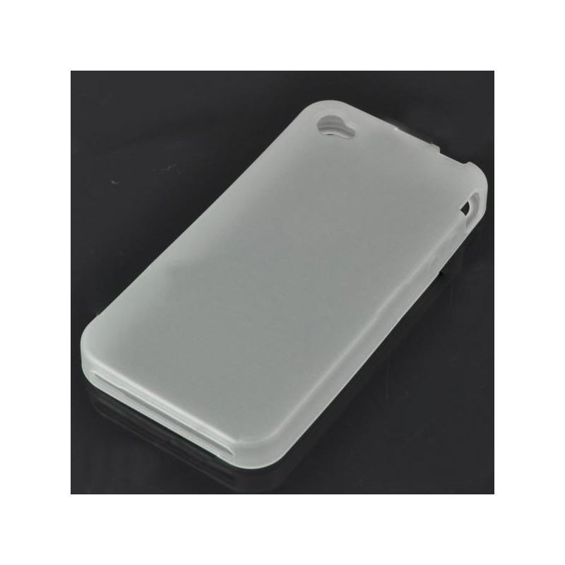 Ochranné silikónové puzdro pre iPhone 4 - priesvitná biela