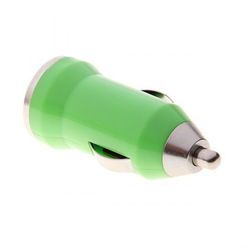 USB napájací adaptér autonabíjačka (zelená)