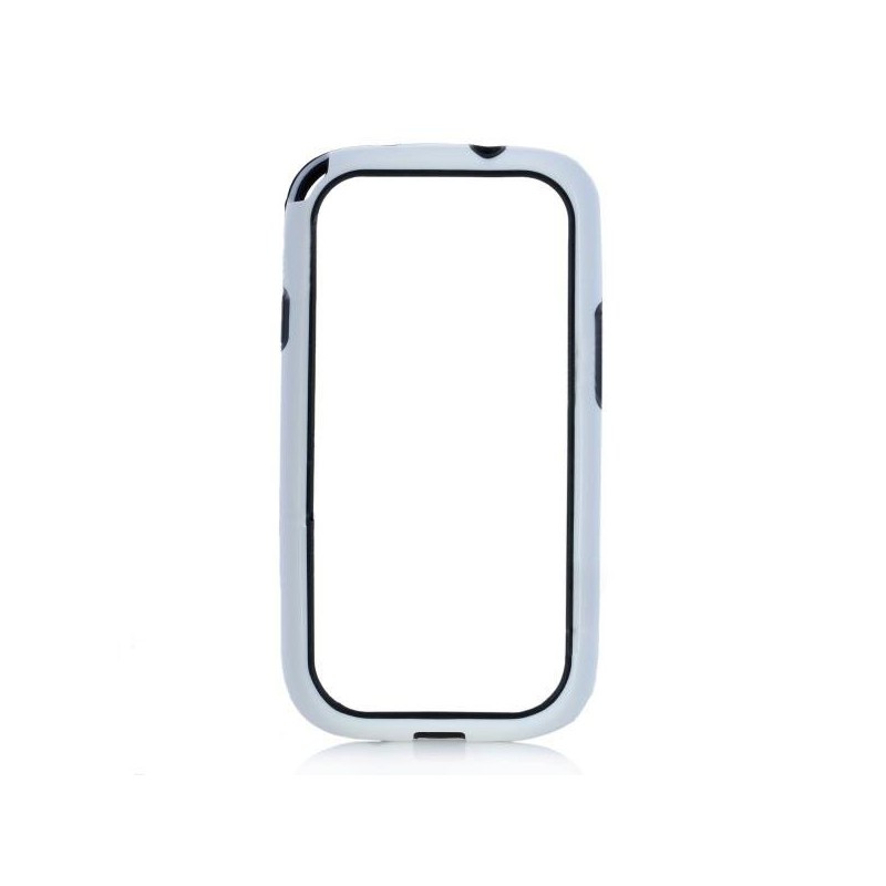 Ochranný rám silikón+plast pre Samsung i9300 Galaxy S III čierno-biely