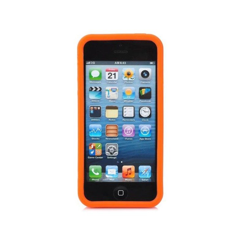 Ochranné silikónové púzdro pre iPhone 5 - oranžové