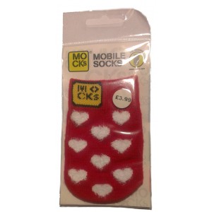 ﻿"MOCK" ponožka na mobil - Fluffy Heart