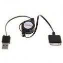 Samonavíjací USB nabíjací kábel pre iPod / iPhone 2G/3G/4