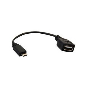 OTG Kábel Micro USB / USB čierny 13cm