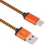 Oranžovo čierny kábel USB 2.0 - USB-C 3.1 1m