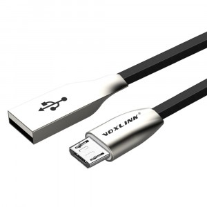 VOXLINK 3m USB / microUSB čierny odolný kábel