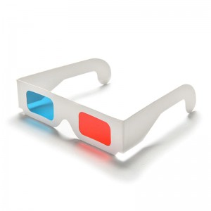 3d papierové červeno azurové okuliare