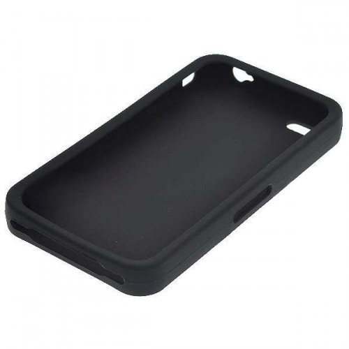 Ochranné silikónové puzdro pre Apple iPhone 4 - čierne