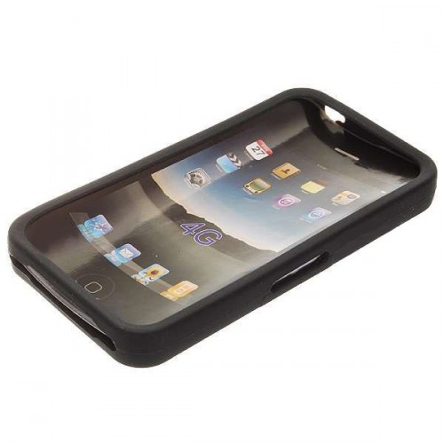 Ochranné silikónové puzdro pre Apple iPhone 4 - čierne