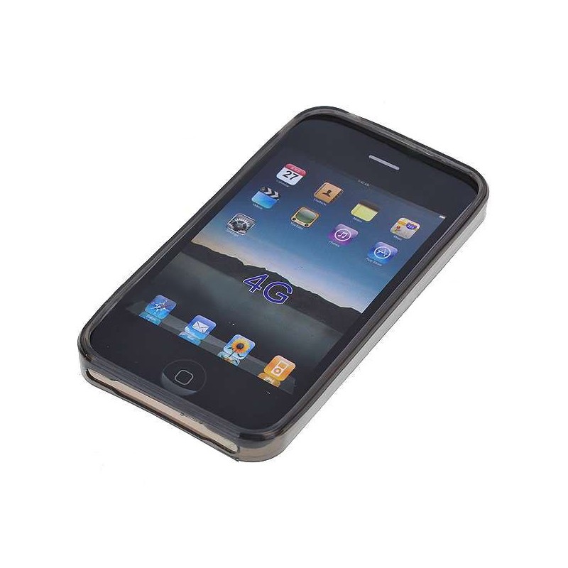 Ochranné silikónové puzdro pre Apple iPhone 4 - priesvitne čierne
