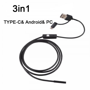 3,5m/7mm endoskop pre PC a Android USB/microUSB/USB-C