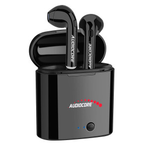 Bezdrôtové slúchadlá do uší s Bluetooth + stanica Audiocore AC520 B čierna TWS 5.0