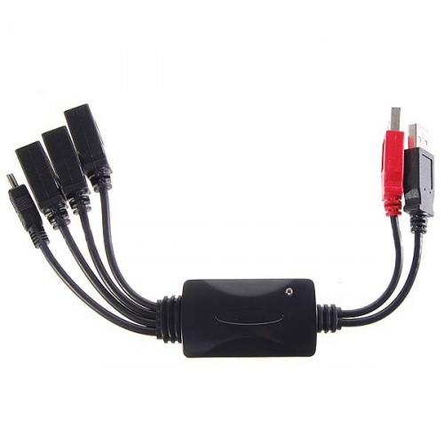 USB 2.0 4-portový káblový hub s duálnym napájaním